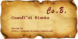 Csanádi Bianka névjegykártya